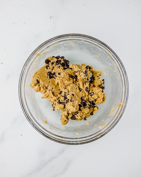 edible cookie dough in a glass jar
